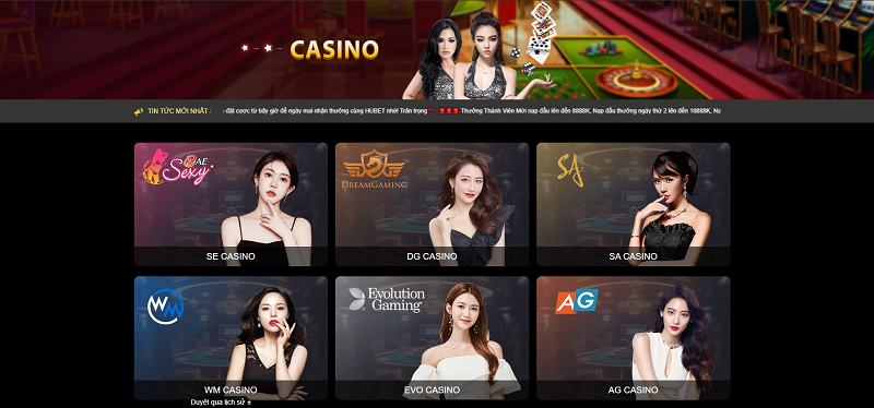 Sơ lược về sảnh Casino Hubet